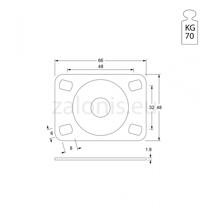 HEAVY DUTY ROTATING CASTER D.40